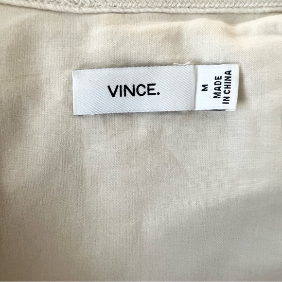 VINCE. Belted Soft Tweed Cotton-Blend Robe Jacket in Cream Beige • Blogger Fav! - Picture 12 of 13